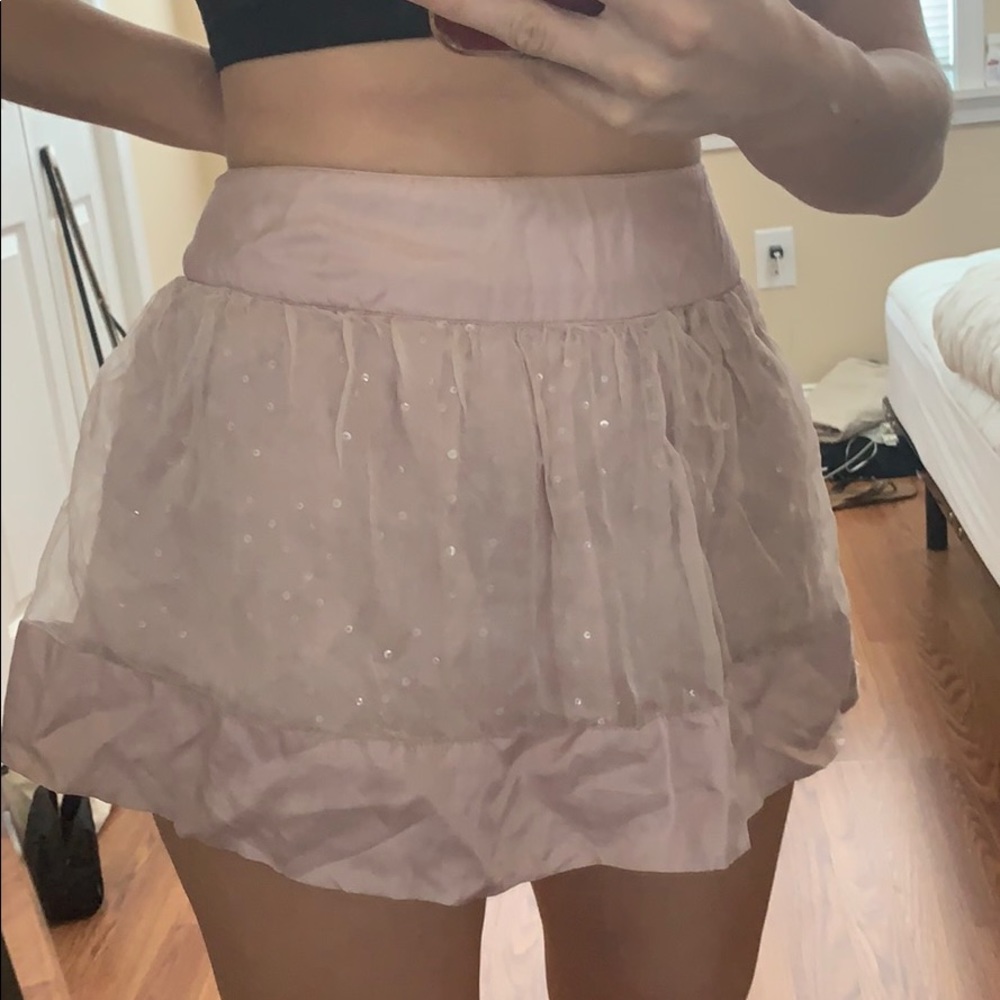 Topshop tulle sparkly SILK skirt
